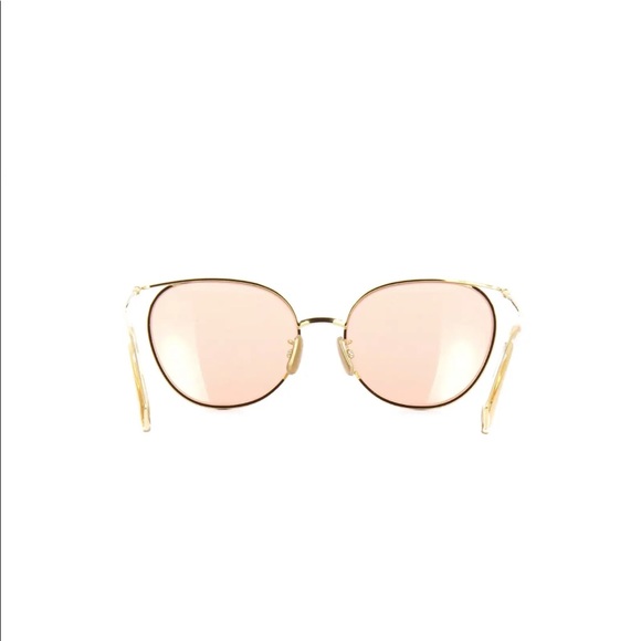CELINE CL40136U GOLD/ROSE PINK GOLD LENS AVIATOR SUNGLASSES - Picture 8 of 10